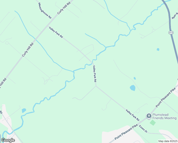 map of restaurants, bars, coffee shops, grocery stores, and more near 5156 Valley Park Road in Doylestown