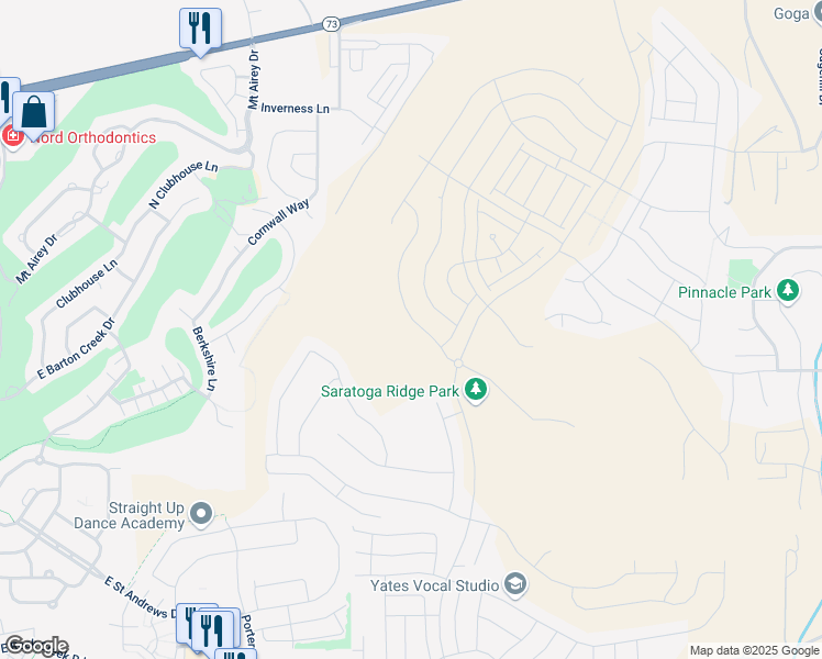 map of restaurants, bars, coffee shops, grocery stores, and more near 641 Benedict Drive in Saratoga Springs
