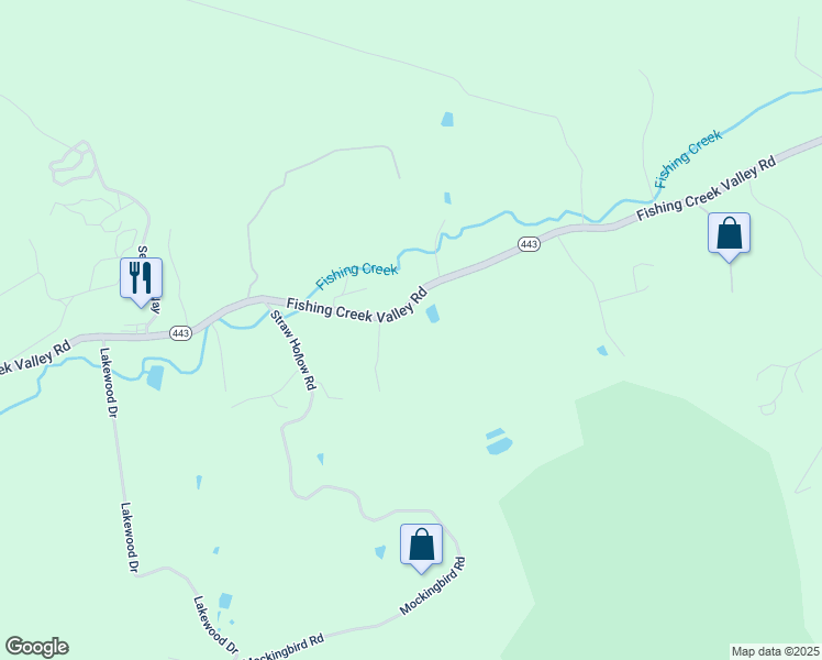 map of restaurants, bars, coffee shops, grocery stores, and more near 2521 Fishing Creek Valley Road in Harrisburg