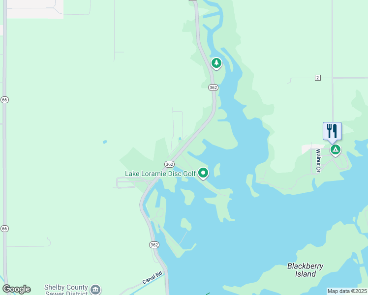 map of restaurants, bars, coffee shops, grocery stores, and more near 12429 Ohio 362 in Minster