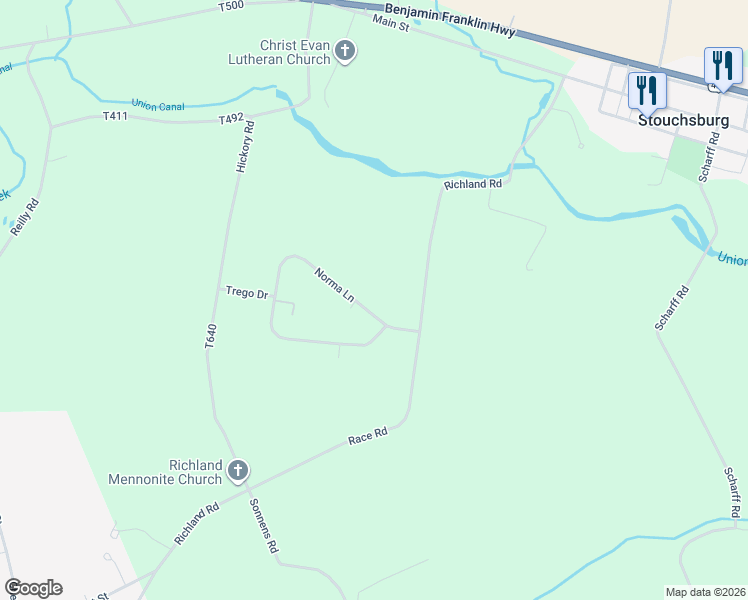 map of restaurants, bars, coffee shops, grocery stores, and more near 25 Norma Lane in Richland