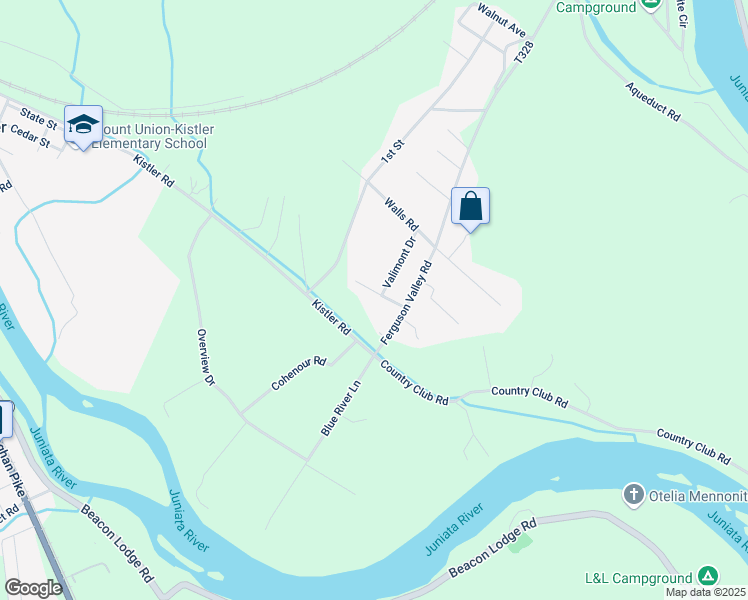 map of restaurants, bars, coffee shops, grocery stores, and more near 53 Jennifer Drive in Mount Union