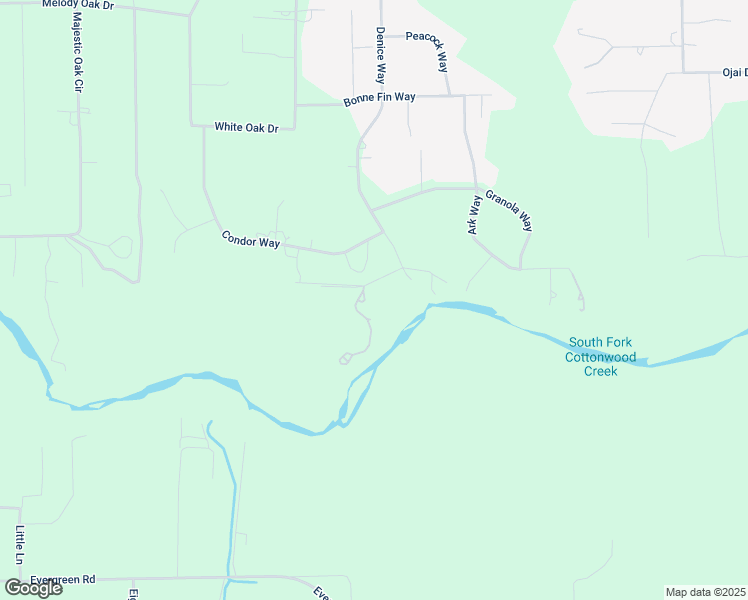 map of restaurants, bars, coffee shops, grocery stores, and more near 3015 Denice Way in Cottonwood