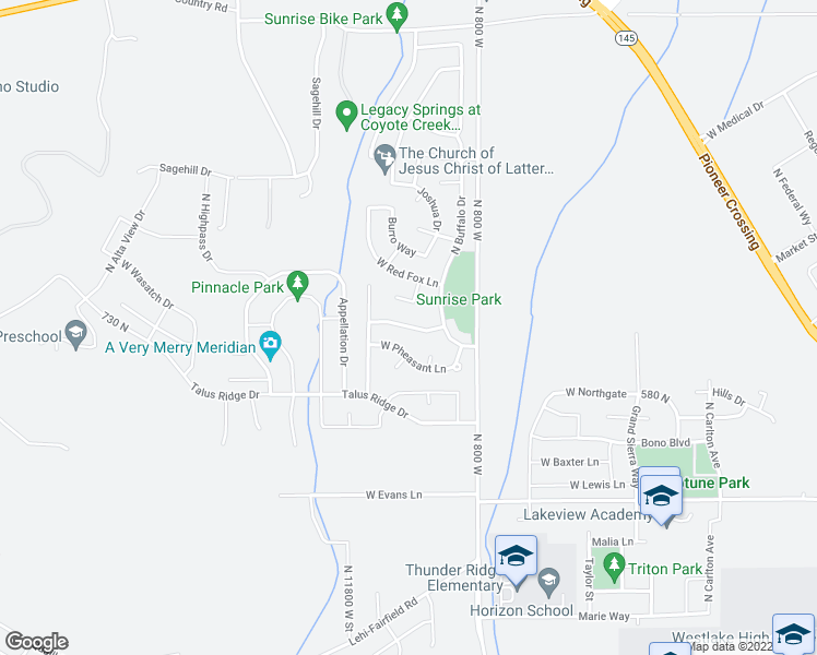 map of restaurants, bars, coffee shops, grocery stores, and more near 918 West Prairie Dog Way in Saratoga Springs