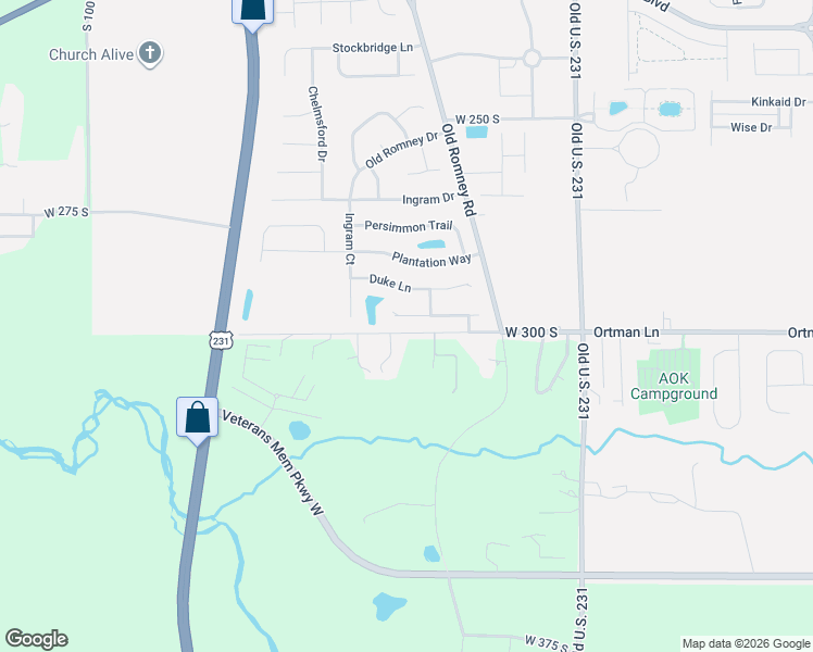 map of restaurants, bars, coffee shops, grocery stores, and more near 333 West 300 South in Lafayette