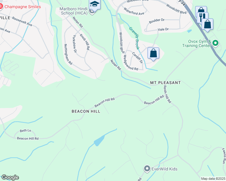 map of restaurants, bars, coffee shops, grocery stores, and more near 149 Beacon Hill Rd in Marlboro