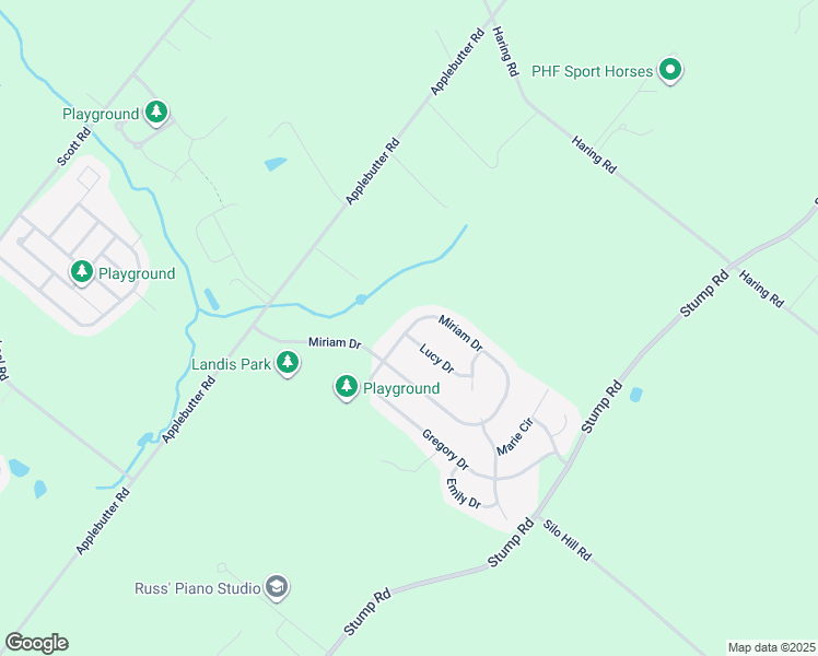 map of restaurants, bars, coffee shops, grocery stores, and more near 4022 Miriam Drive in Doylestown