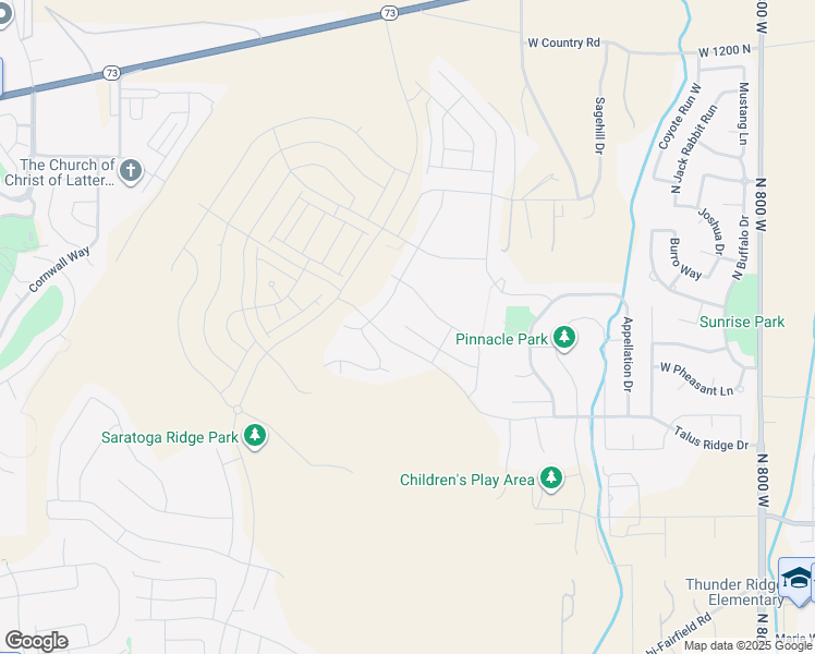 map of restaurants, bars, coffee shops, grocery stores, and more near North Alta View Drive in Saratoga Springs