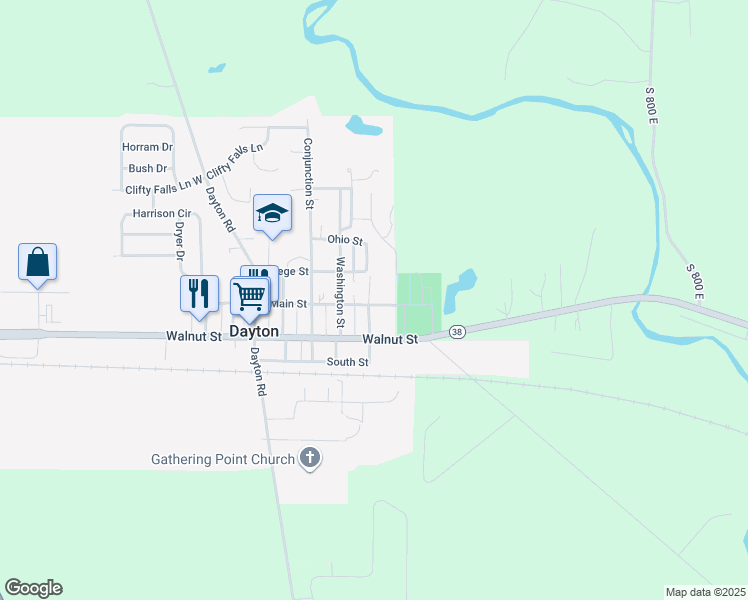 map of restaurants, bars, coffee shops, grocery stores, and more near 754 Main St in Dayton