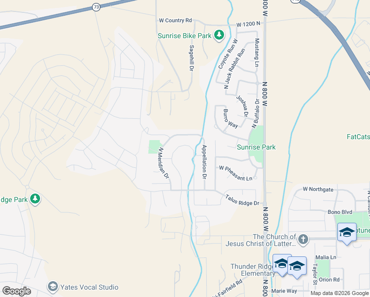 map of restaurants, bars, coffee shops, grocery stores, and more near 758 North Pinnacle Lane in Saratoga Springs