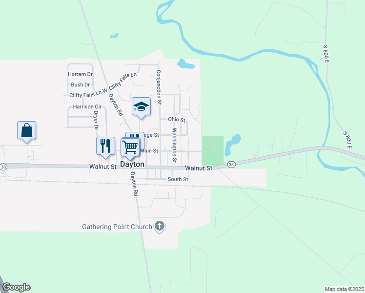 map of restaurants, bars, coffee shops, grocery stores, and more near 754 Main Street in Dayton