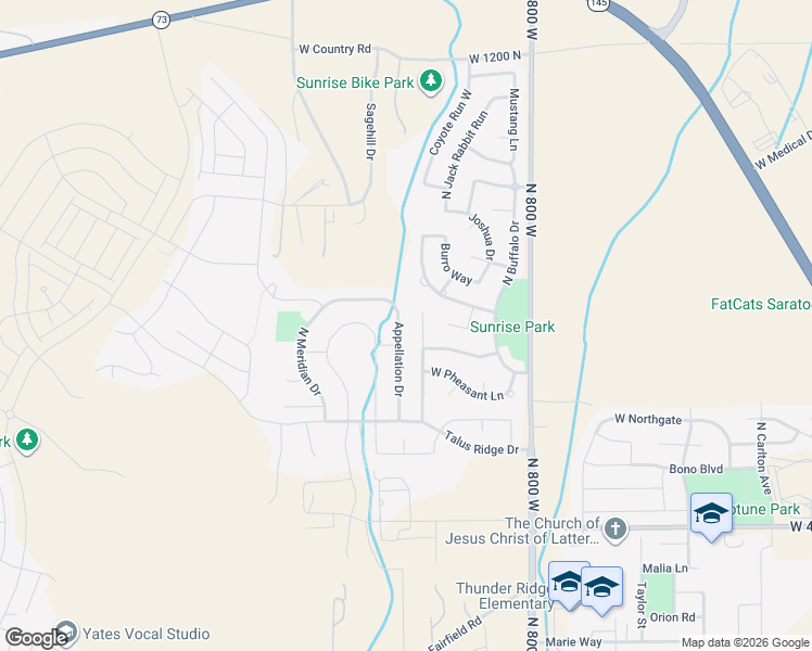 map of restaurants, bars, coffee shops, grocery stores, and more near 734 Appellation Drive in Saratoga Springs