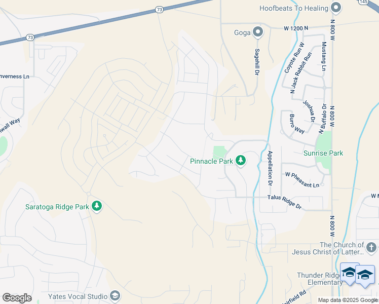 map of restaurants, bars, coffee shops, grocery stores, and more near 1318 West Wasatch Drive in Saratoga Springs