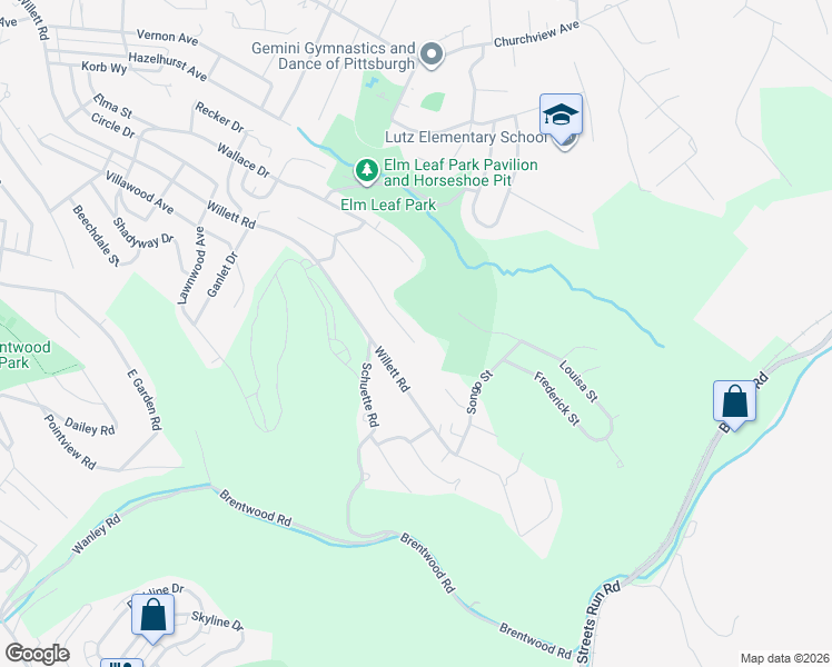 map of restaurants, bars, coffee shops, grocery stores, and more near 3711 Oakleaf Road in Pittsburgh