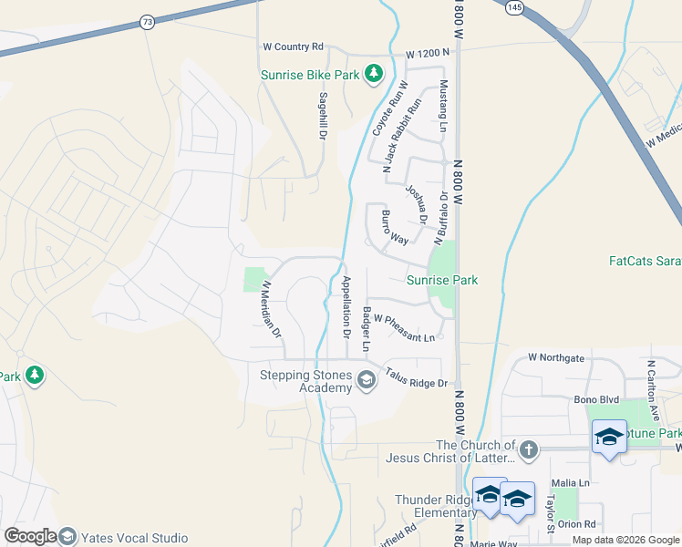 map of restaurants, bars, coffee shops, grocery stores, and more near 734 Appellation Drive in Saratoga Springs