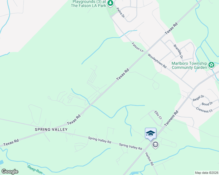 map of restaurants, bars, coffee shops, grocery stores, and more near 431 Texas Road in Marlboro