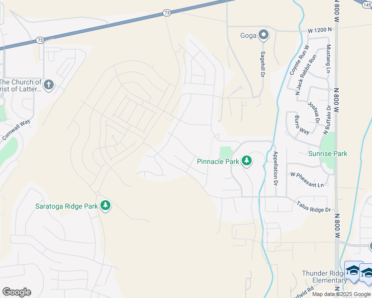 map of restaurants, bars, coffee shops, grocery stores, and more near 1333 West Wasatch Drive in Saratoga Springs
