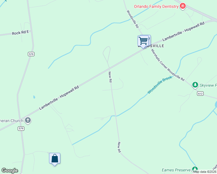 map of restaurants, bars, coffee shops, grocery stores, and more near 11 New Road in Lambertville