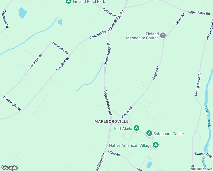 map of restaurants, bars, coffee shops, grocery stores, and more near 2953 Upper Ridge Road in Pennsburg