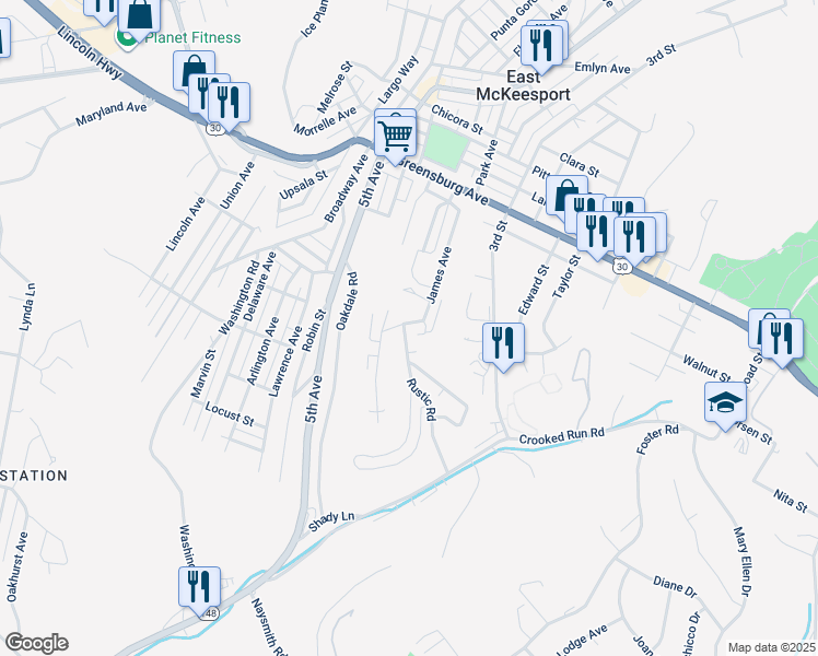 245 James Street, North Versailles PA Walk Score