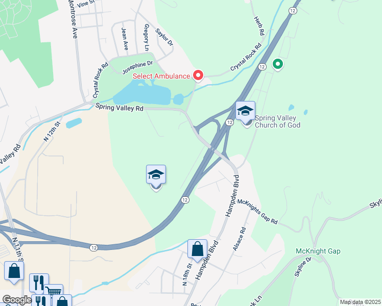 map of restaurants, bars, coffee shops, grocery stores, and more near 2607 Warren Road in Reading