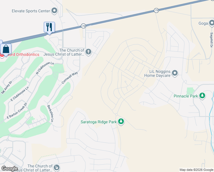 map of restaurants, bars, coffee shops, grocery stores, and more near 736 Boseman Way in Saratoga Springs