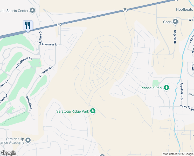 map of restaurants, bars, coffee shops, grocery stores, and more near 9034 Kilkenny Way in Eagle Mountain