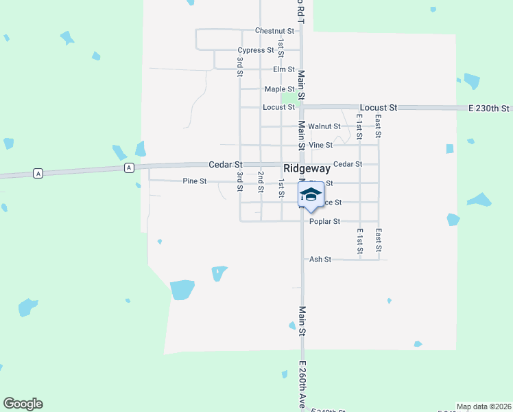 map of restaurants, bars, coffee shops, grocery stores, and more near 201-299 Pine Street in Ridgeway