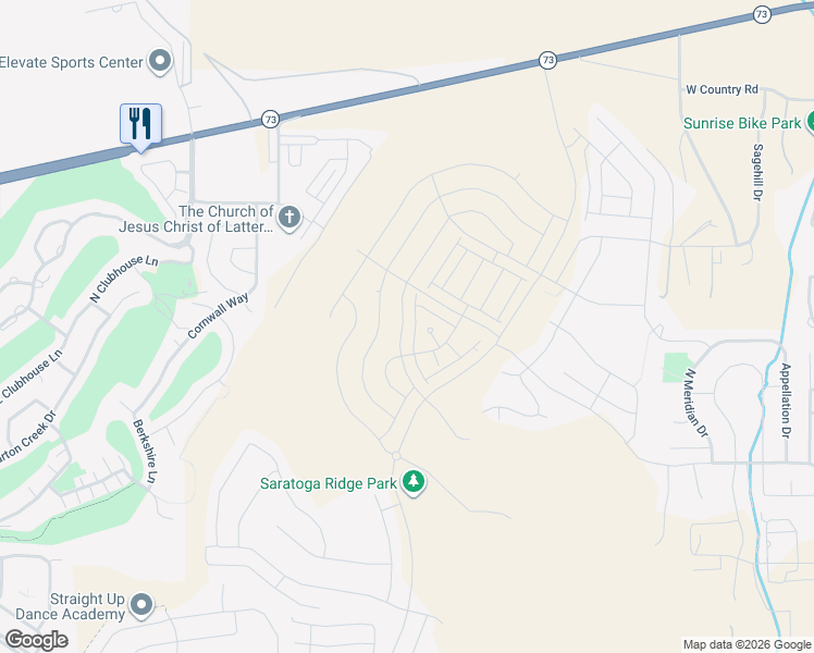 map of restaurants, bars, coffee shops, grocery stores, and more near 796 Banner Drive in Eagle Mountain
