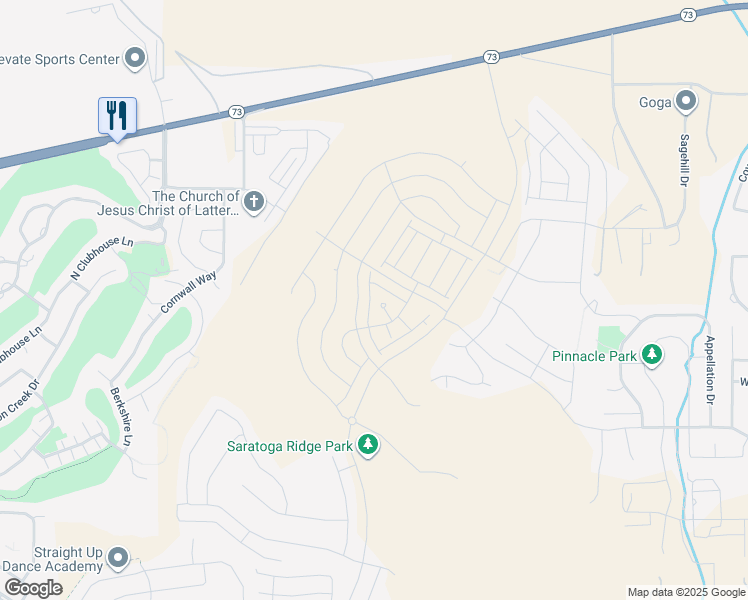 map of restaurants, bars, coffee shops, grocery stores, and more near 800 Danvers Drive in Eagle Mountain