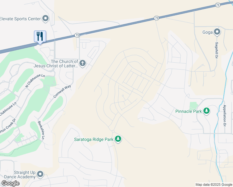 map of restaurants, bars, coffee shops, grocery stores, and more near 802 Banner Drive in Saratoga Springs