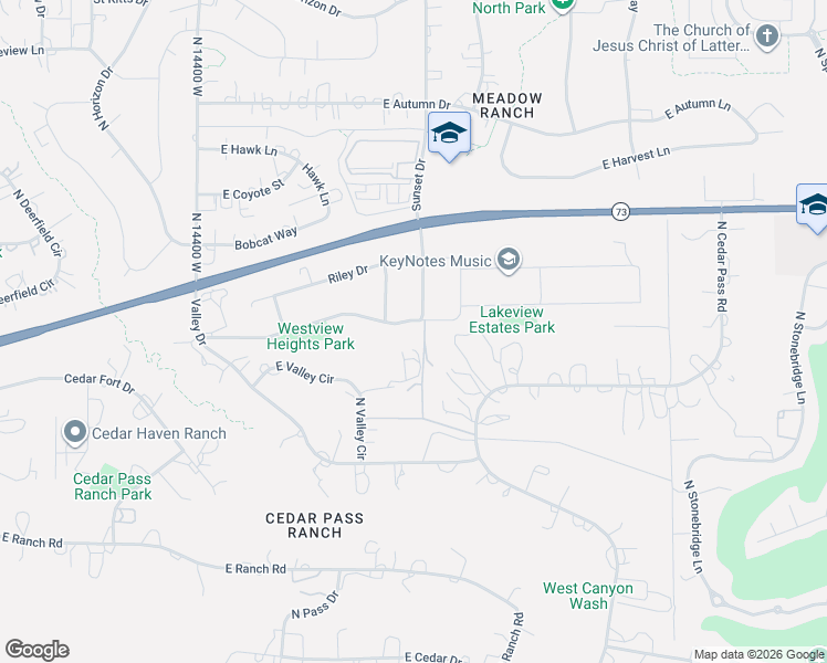 map of restaurants, bars, coffee shops, grocery stores, and more near 2628 Prairie View Drive in Eagle Mountain