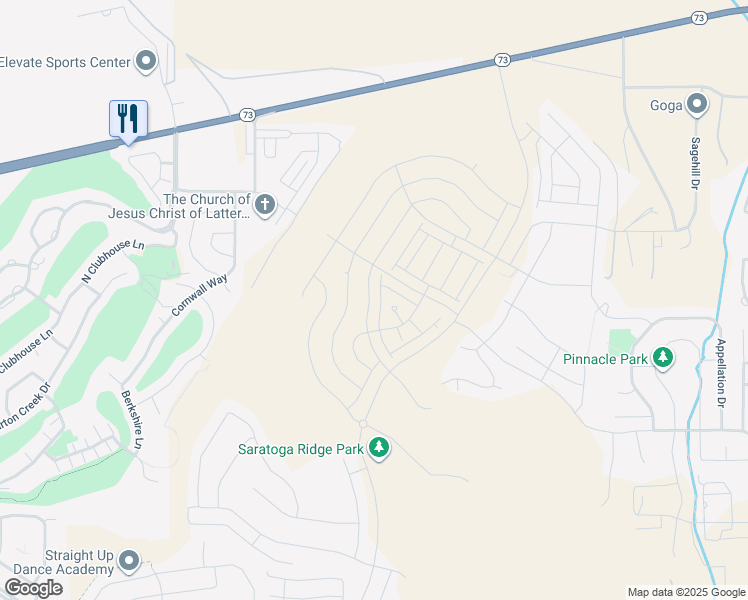 map of restaurants, bars, coffee shops, grocery stores, and more near 806 Banner Drive in Saratoga Springs