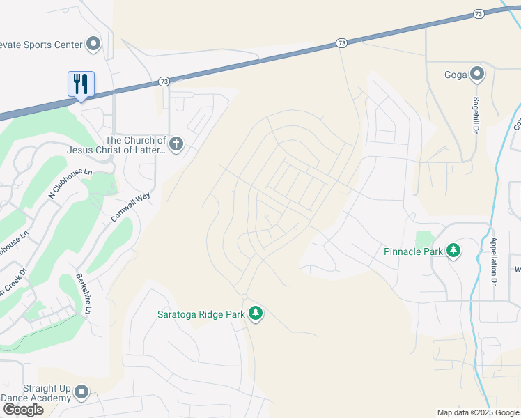 map of restaurants, bars, coffee shops, grocery stores, and more near 806 Danvers Drive in Eagle Mountain
