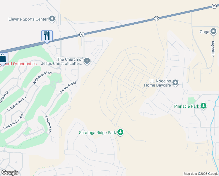 map of restaurants, bars, coffee shops, grocery stores, and more near 9034 Kilkenny Way in Eagle Mountain