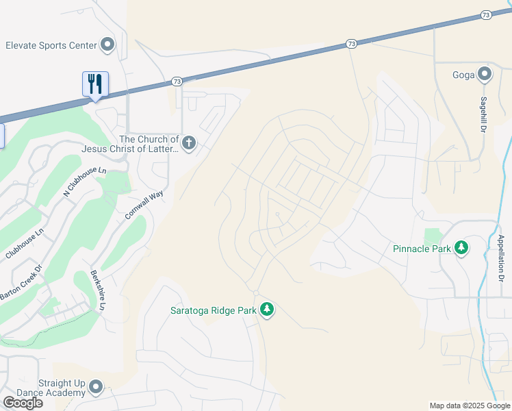 map of restaurants, bars, coffee shops, grocery stores, and more near 807 Banner Drive in Saratoga Springs