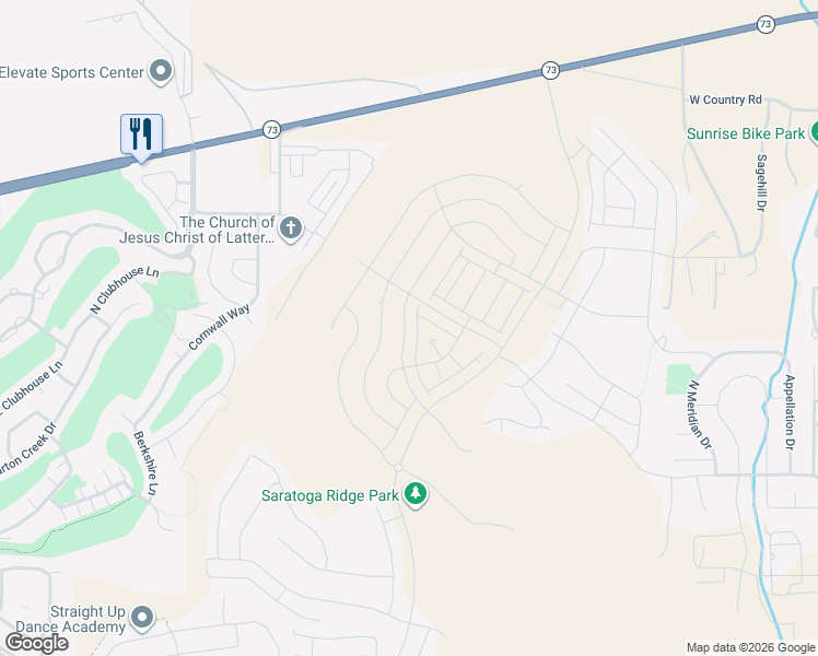map of restaurants, bars, coffee shops, grocery stores, and more near 818 Banner Drive in Eagle Mountain