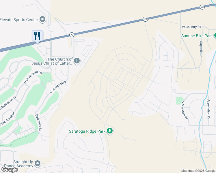 map of restaurants, bars, coffee shops, grocery stores, and more near 822 Banner Drive in Eagle Mountain