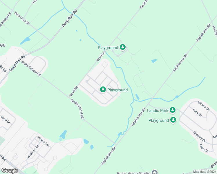map of restaurants, bars, coffee shops, grocery stores, and more near 603 Detweiler Drive in Perkasie