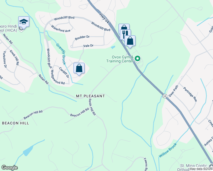 map of restaurants, bars, coffee shops, grocery stores, and more near 32 Reids Hill Road in Marlboro