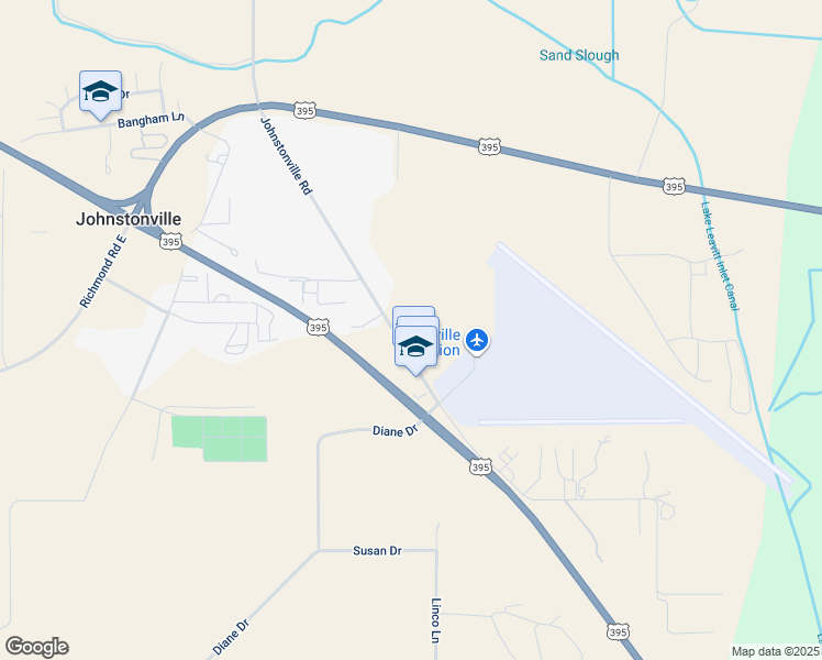 map of restaurants, bars, coffee shops, grocery stores, and more near 472 Johnstonville Road in Susanville