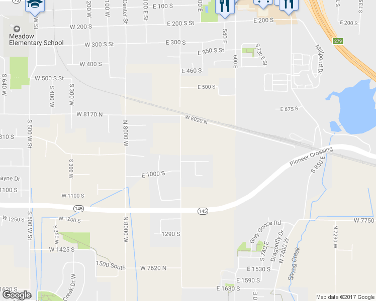map of restaurants, bars, coffee shops, grocery stores, and more near 8150 South 300 East in Lehi