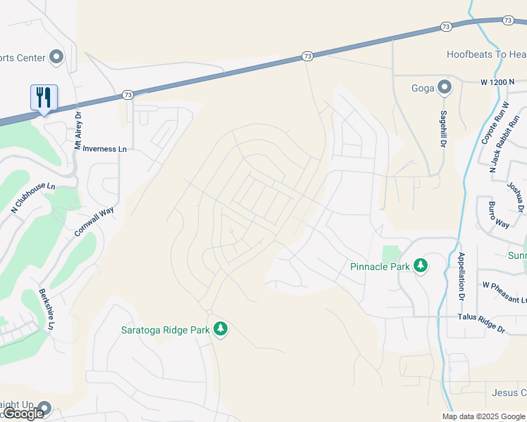 map of restaurants, bars, coffee shops, grocery stores, and more near 841 Coulsen Drive in Saratoga Springs