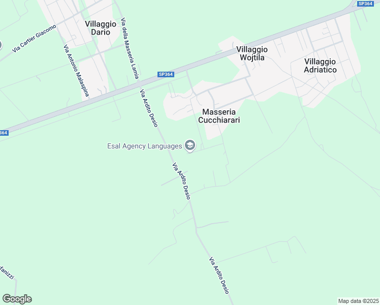map of restaurants, bars, coffee shops, grocery stores, and more near 7b Via Pancaldo Leone in Provincia di Lecce