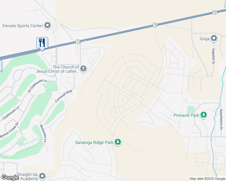 map of restaurants, bars, coffee shops, grocery stores, and more near 845 Banner Drive in Saratoga Springs