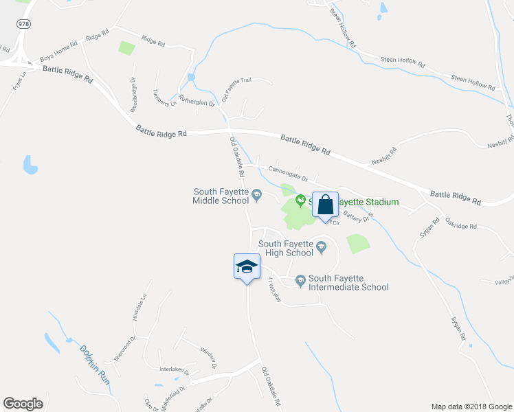 map of restaurants, bars, coffee shops, grocery stores, and more near 3700 Old Oakdale Road in McDonald