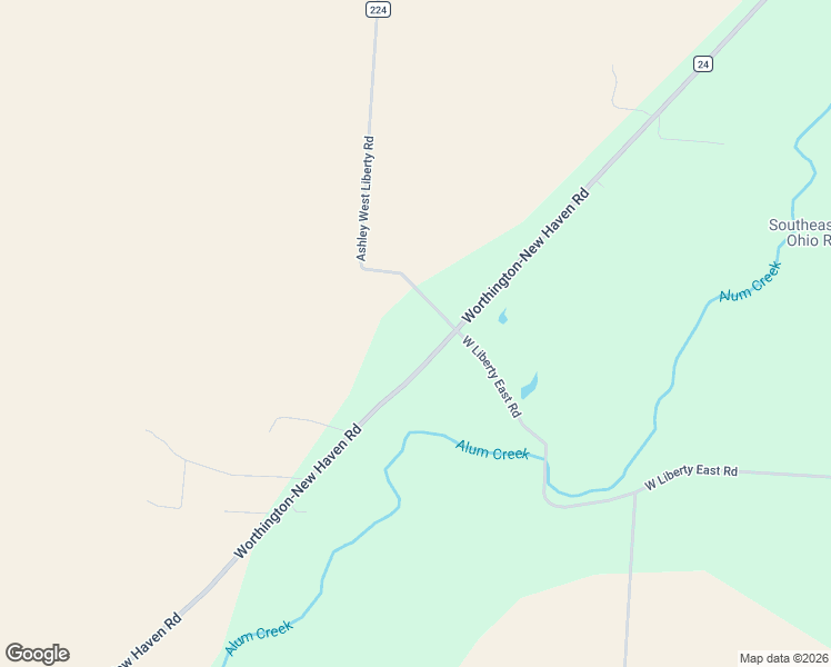 map of restaurants, bars, coffee shops, grocery stores, and more near 608 Township Road 224 in Marengo