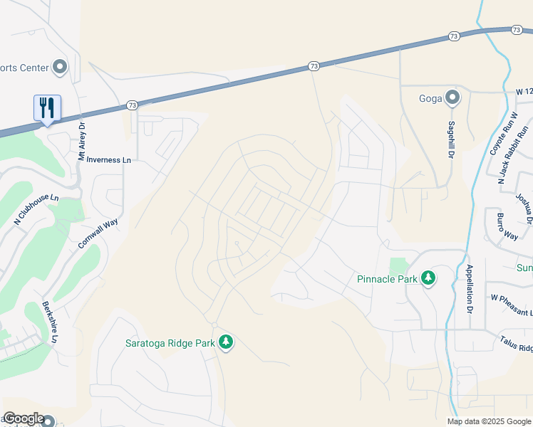 map of restaurants, bars, coffee shops, grocery stores, and more near 884 Van Dyne Drive in Eagle Mountain
