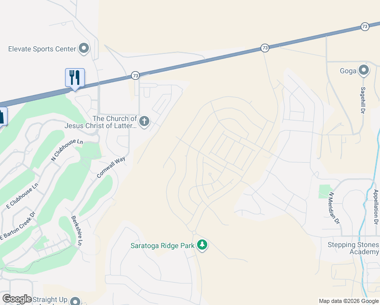 map of restaurants, bars, coffee shops, grocery stores, and more near 874 Boseman Way in Eagle Mountain