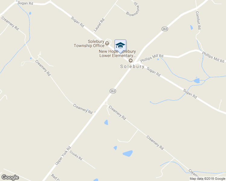 map of restaurants, bars, coffee shops, grocery stores, and more near 6563 Upper York Road in New Hope